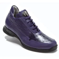 Mauri "Tuttii" 8730 Purple Genuine Nappa Embossed Crocodile Sneakers