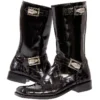Mauri "Uptown" 44224 Black Genuine Alligator / Brushed Off Calf Boots With Alligator Head Buckle