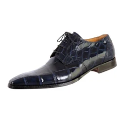 Mauri Navy Genuine Alligator Oxford Shoes 53127.