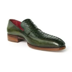 Paul Parkman 23K38 Green Genuine Python / Calfskin Loafer Shoes - Image 4