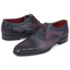 Paul Parkman "24XS-PRP" Purple Genuine Ostrich Captoe Shoes.