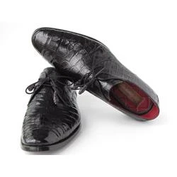 Paul Parkman 55W77 Black Genuine Crocodile Derby Shoes - Image 2