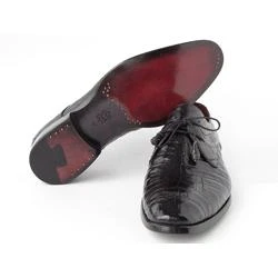 Paul Parkman 55W77 Black Genuine Crocodile Derby Shoes - Image 3