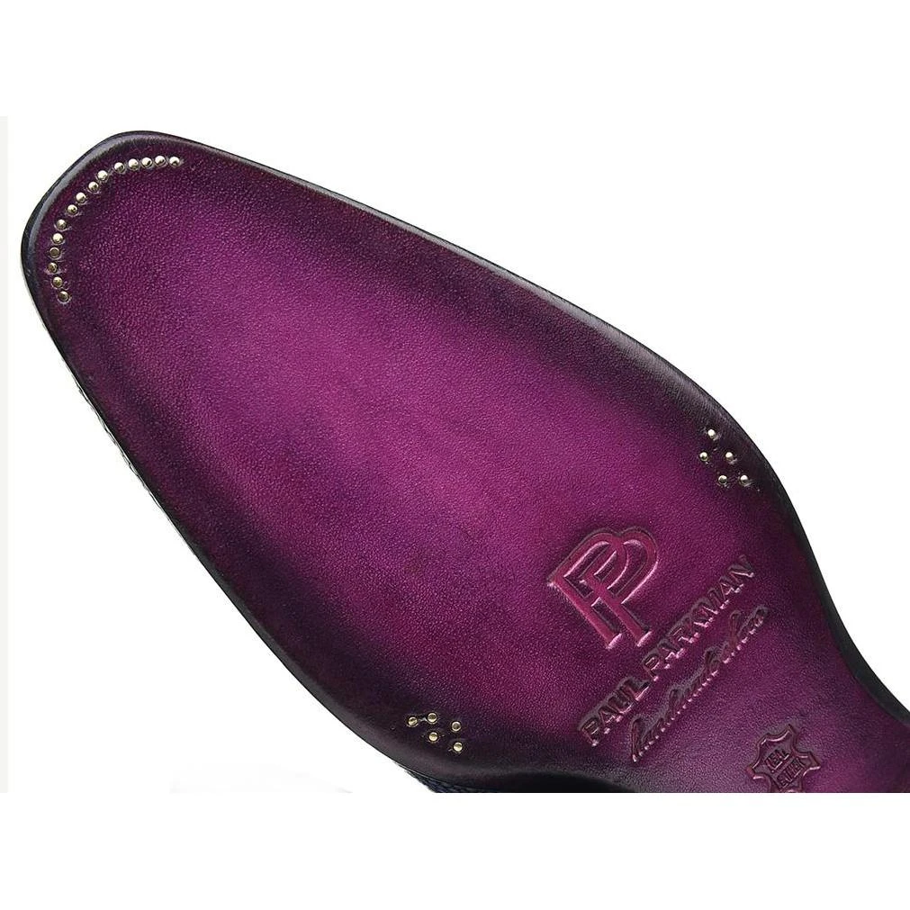 Paul Parkman ''74R11" Black / Grey Genuine Stingray Loafers. - Image 4