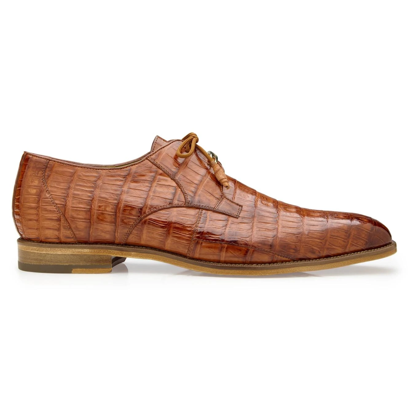 Belvedere "Umberto" Antique Sport Genuine Crocodile Derby Oxford Shoes. - Image 2