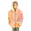 Winter Fur Kid's Pink Rex Rabbit Jacket With Hood K08R02PK.