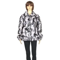 Winter Fur Ladies Diamond Mink Camo Print Jacket W49S05CA.