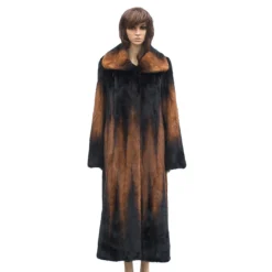 Winter Fur Ladies Whiskey Full Skin Mink 7/8 Coat W59F06WKT